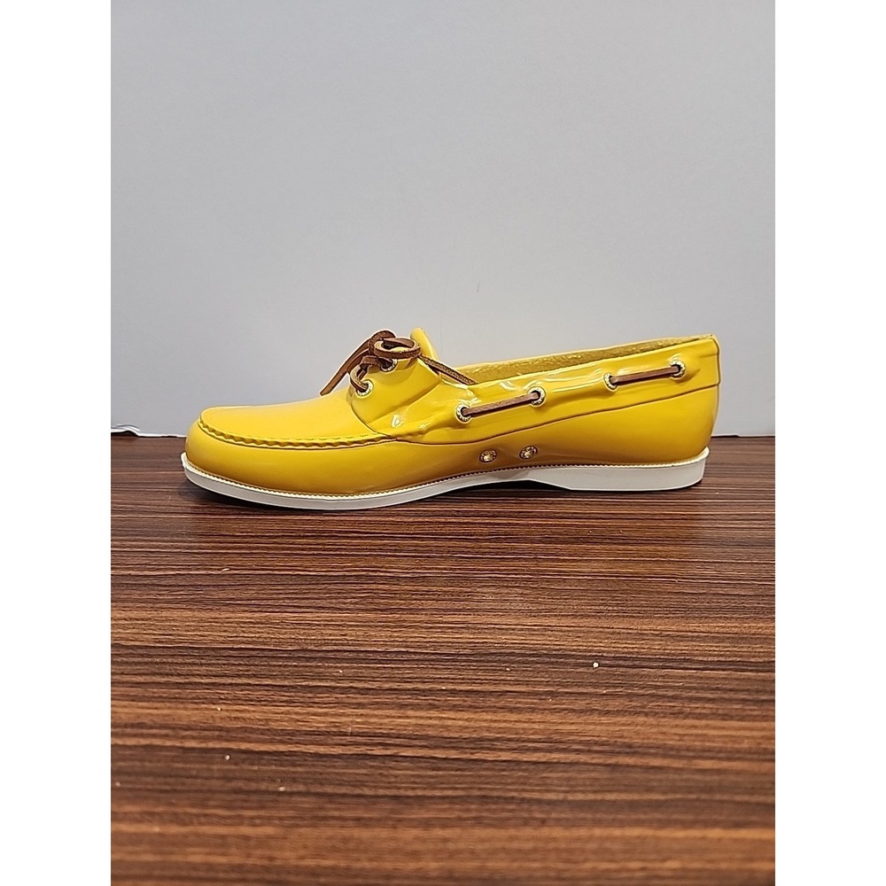 G.H. Bass & Co. Bass-Bay Sz 11 Yellow Slip On Lace Up Oxfords Women's Boat Shoes - Picture 3 of 9
